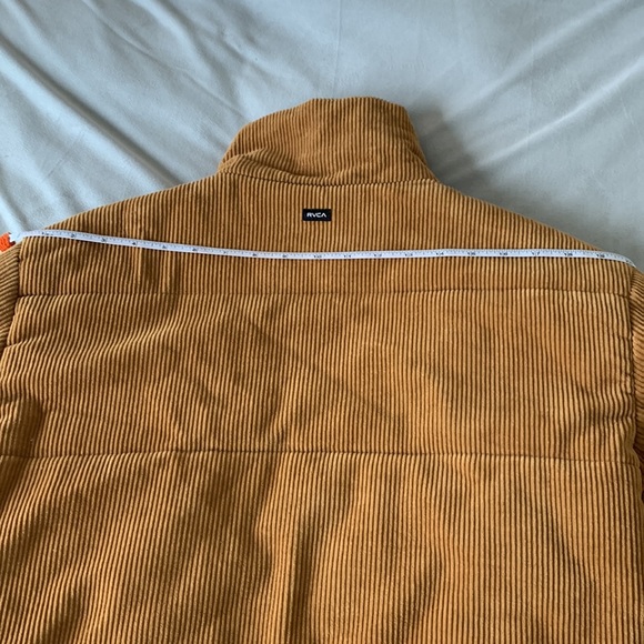 Brown corduroy RVCA puffer jacket - Picture 8 of 8